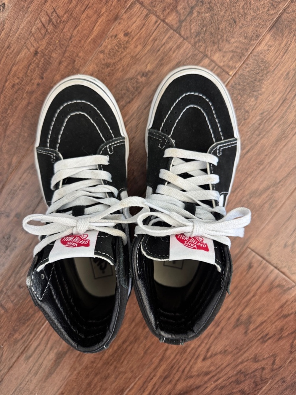 Vans Kids Black and White High-Top Skate Sneakers